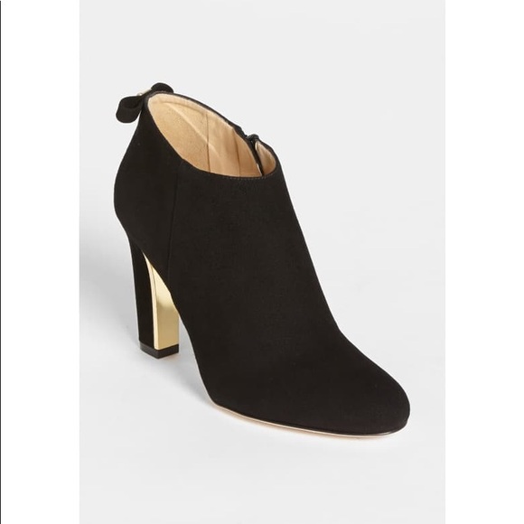 SOLD KATE ♠️ Spade Netta Black Suede Bow Bootie - Picture 5 of 8